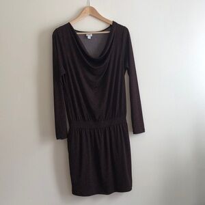 PAYTEN Jensen | USA Made Carli Long Sleeve Black Red Drop Waist Dress Medium